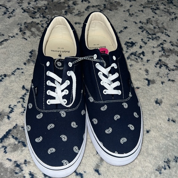 New Polo Ralph Lauren Paisley Boat Shoes